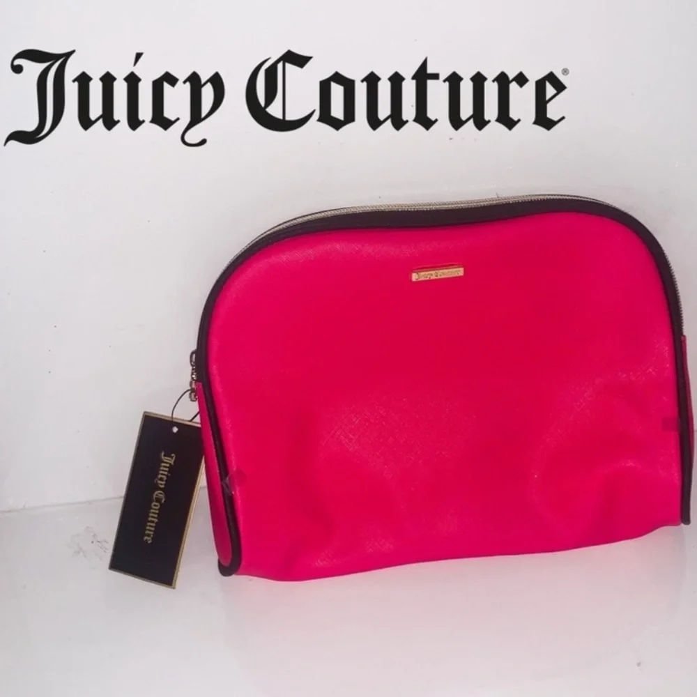 New Juicy Couture Woman’s Simply Stunning Hot Pink & Black Clutch